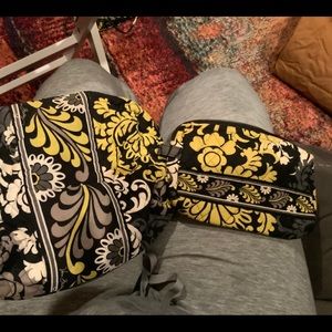 2 VERA BRADLEY BAROQUE GRAB-N-GO COSMETIC BAGS